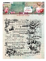 Studio Light • Jenine's Mindful Art Clear Stamps Sending You Love Background Collage Studio Light • Jenine's Mindful Art Clear Stamps Sending You Love Background Collage
