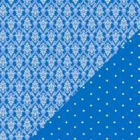 Bazzill Basics Paper Huckleberry Pie Wallpaper / little dots blau / weiß