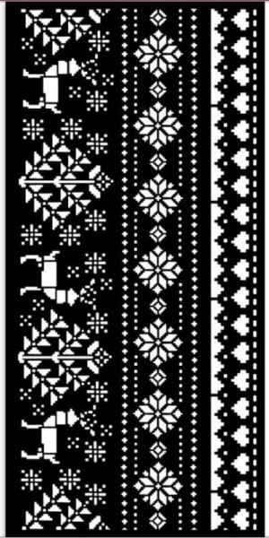 Stamperia Thick stencil cm 12X25 - Christmas border deer