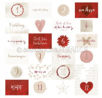 alexandraRENKE Designpapier Kärtchenbogen Quer Rot alexandraRENKE Designpapier Kärtchenbogen Quer Rot