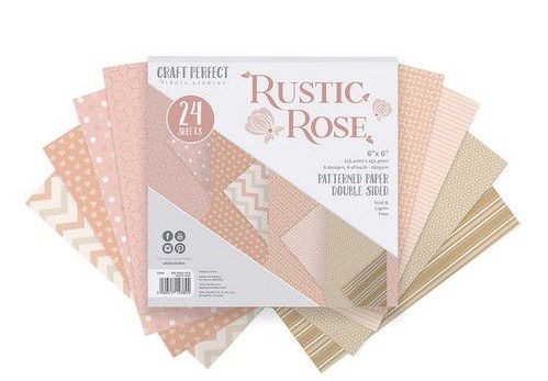 Tonic Studios Craft P. 6x6 Paper Rustic Rose 24 Bg