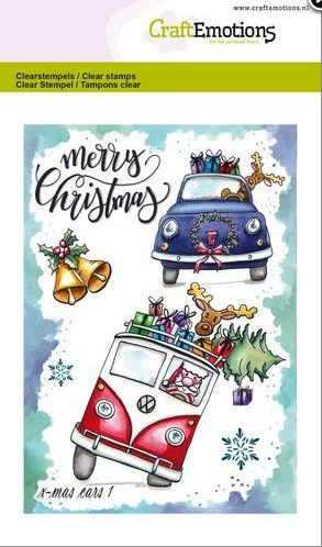 CraftEmotions Clear Stamps X-Mass Cars 1