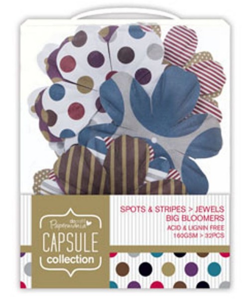 docrafts Spots and stripes Jewels Big Bloomers 32 Stück