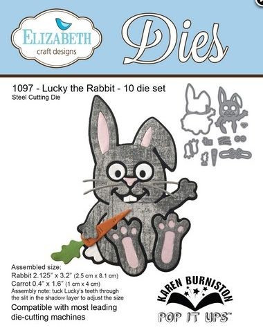 Elisabeth Craft Designs Stanzschablonenset Lucky the Rabbit 1097 10 teilig