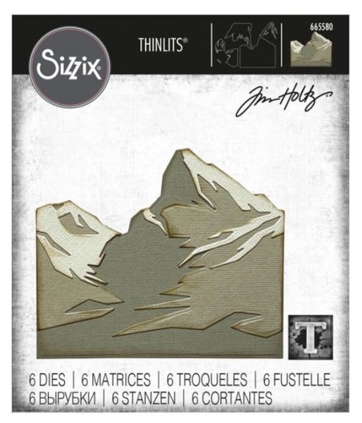 Sizzix Thinlits Die Set 6PK - Mountain Top 665580 Tim Holtz