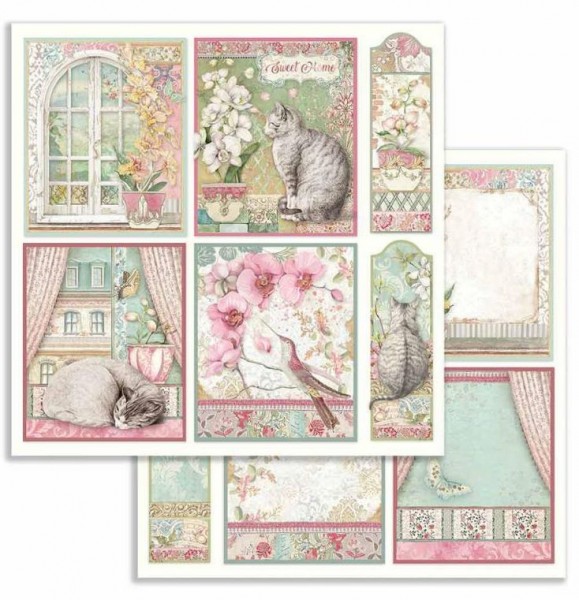 Stamperia Scrapbooking paper double face Orchid cards