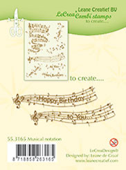Leane Creatief Clear stamps musical notation 55.3165