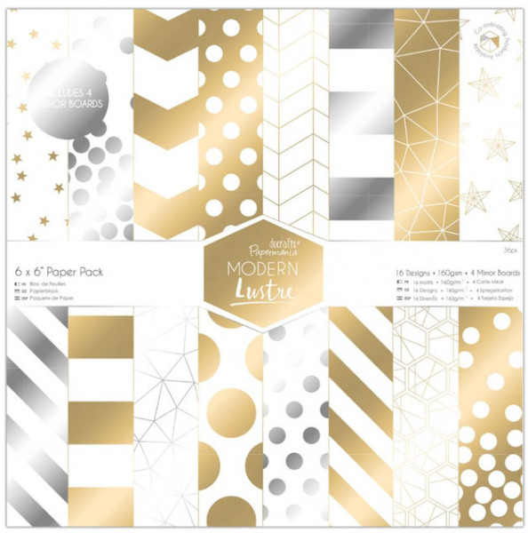 Papermania Modern Lustre 6x6 Paper Pack