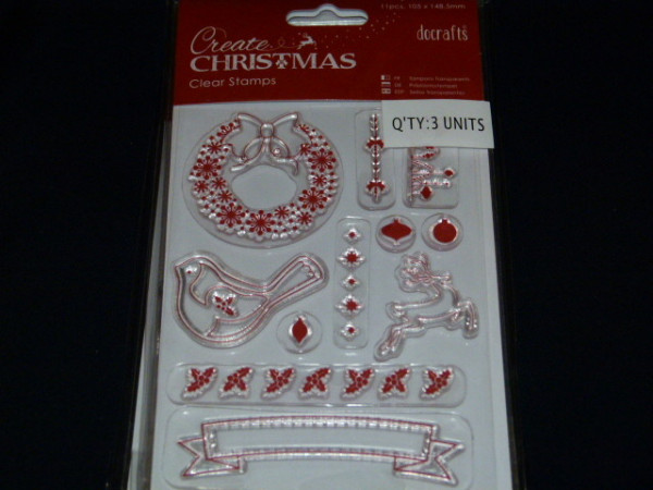 docrafts create christmas Clear Stamps Christmas Icons