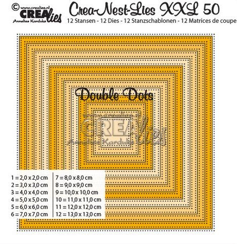 CREAlies Crea-Nest-Lies XXL 50 Double Dots Quadrate