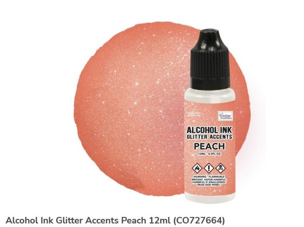 Couture Creations Alkohol ink Glitter Accents Peach