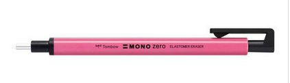 Tombow Präzisionsradierer MONO Zero nachfüllbar rund Neonrosa 2,3mm tip