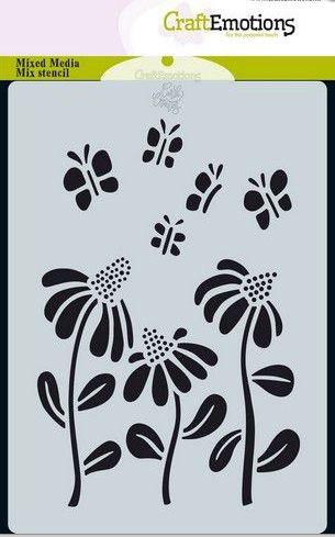 CraftEmotions Mask Stencil A6 Blumen