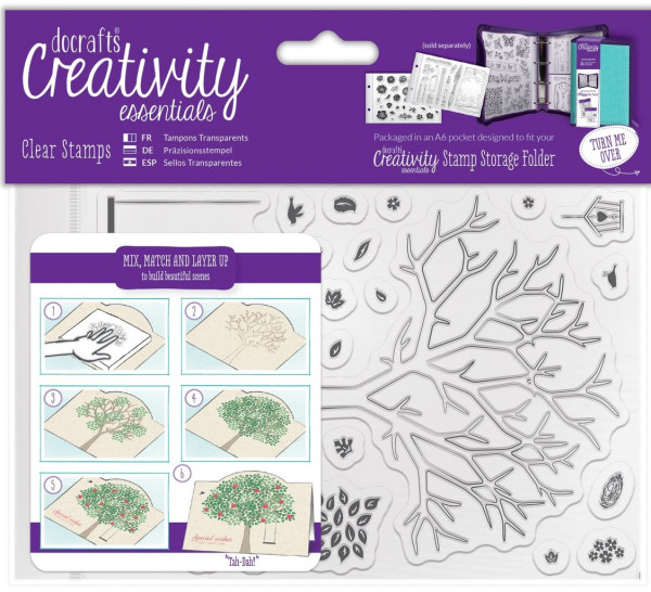 docrafts A6 Build a tree clear stamp Set (30 Stück)DCE907130