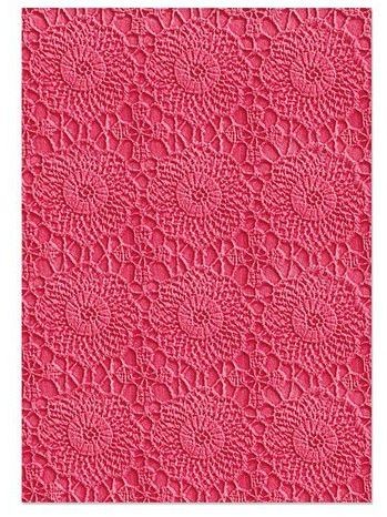 Sizzix 3-D Textured Impressions Emb. Folder Crochet Mandala 665915 Eileen Hull