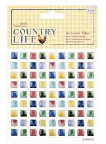 Papermania Country Life Adhesive tiles / selbstklebende Epoxy Plättchen (81 Stck)