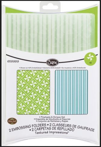 Sizzix Embossingfolderset Pinwheels & Stripes 658989