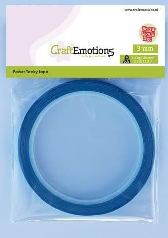 CraftEmotions Power Tacky Tape extra stark 3mm säurefrei