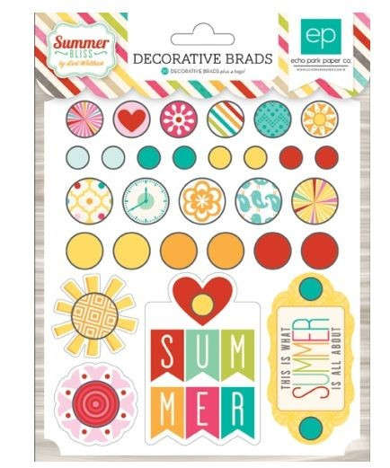 Echo Park summer bliss decorative Brads # SB62020