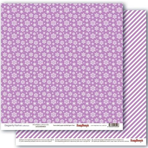 ScrapBerrys Elegantly Festive Collection Snowflakes Lustrous Lilac SCB 220609803