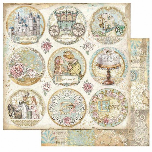 Stamperia Scrapbooking paper double face - Sleeping Beauty rounds