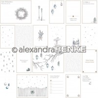 alexandraRENKE Designpapier 'Florale Weihnachten Kärtchenbogen blau´ alexandraRENKE Designpapier 'Florale Weihnachten Kärtchenbogen blau´