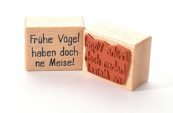 Heindesign Motivstempel Frühe Vögel 4x5 cm