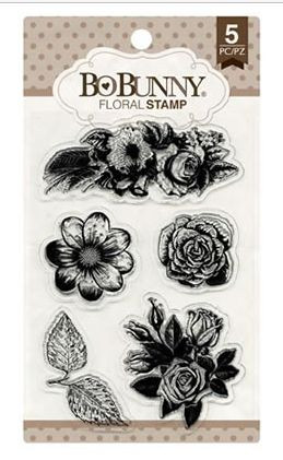 BoBunny Clear stamps floral stamp #12105894