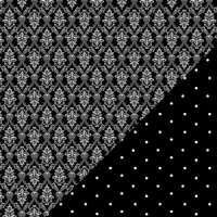 Bazzill Basics Paper Licorice Wallpaper / Little Dot schwarz #304374