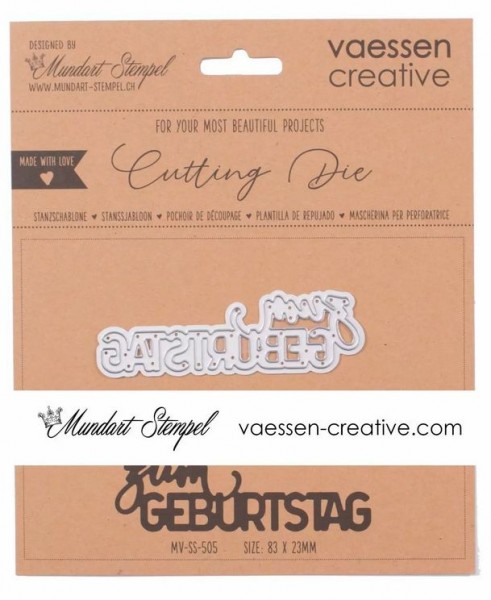 Vaessen Creative Mundart Stempel • Stanzschablone Text zum Geburtstag