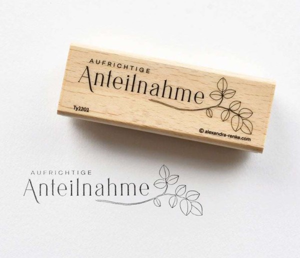 alexandraRENKE Holzstempel 'Aufrichtige Anteilnahme'