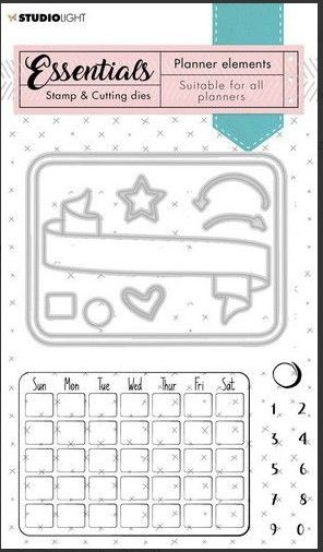 Studio Light Stamp & Cutting Die Planner Essentials nr.01 110x140mm