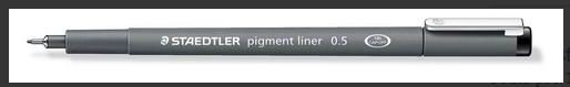 Staedtler pigment liner fineliner 0,5 mm schwarz