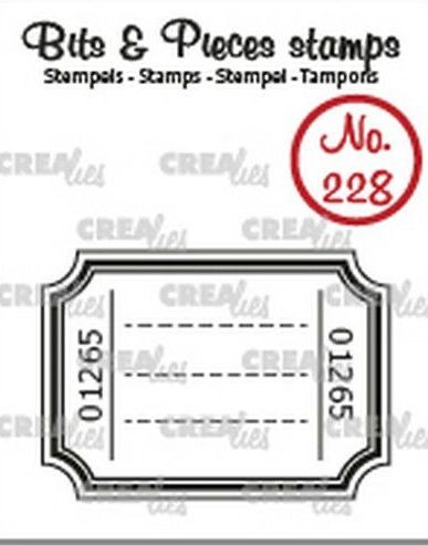 Crealies Clearstamp Bits & Pieces Ticket CLBP228 42x30mm