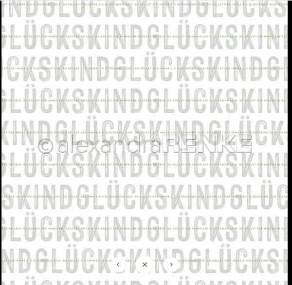 AlexandraRENKE 'Glückskind Typo-Streifen' 200g/m²