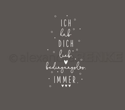 Alexandra RENKE Typostempel ich hab dich lieb