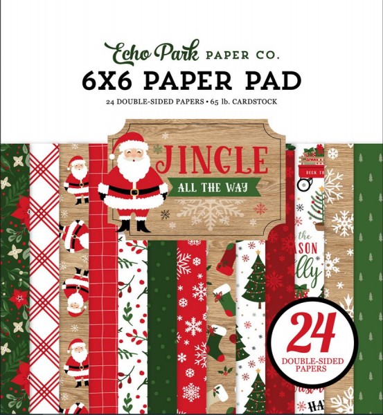 Echo Park 6x6 Paper Pad Jingle all the way