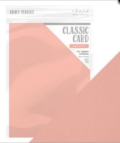 Tonic Studios Classic Card - Bubblegum Pink 10 Bg 9064e