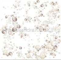 alexandraRENKE Designpapier zarter Eierwirbel blau- creme alexandraRENKE Designpapier zarter Eierwirbel blau- creme