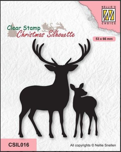 Nellies Choice Christmas Silhouette Clearstamp - Hirsch CSIL016 53x68mm