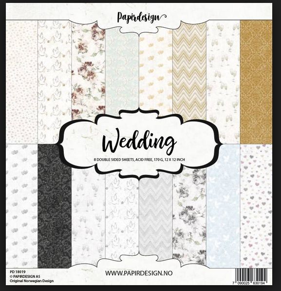 Papirdesign Wedding paper Pack 12x12 TanjasScrapbookEcke