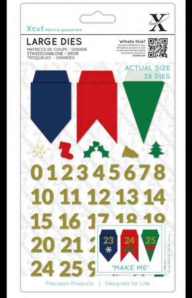 XCut Stanzschablonen Wimpelkette Advent / Advent bunting