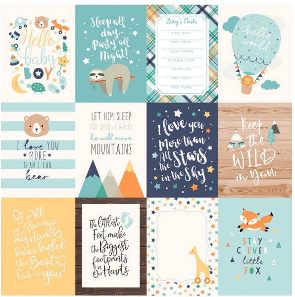 Echo park Hello Baby 3x4 Journaling Cards
