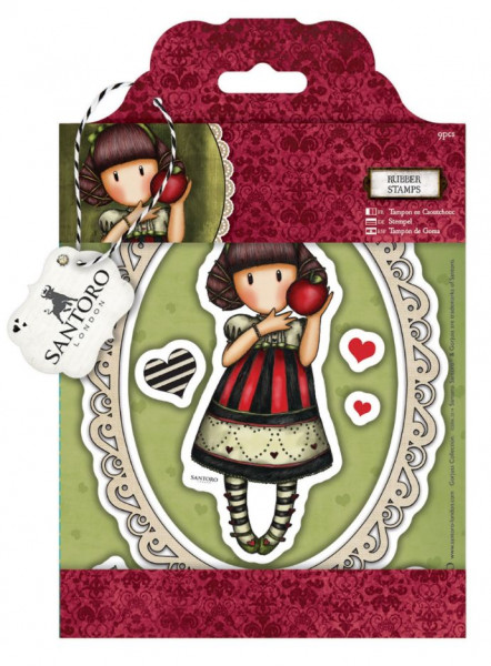 Gorjuss Santoro Rubber Stamps Dear Apple GOR907201